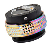 NRG Quick Release Kit - Pyramid Edition - Black Body / Neochrome Pyramid Ring NRG Quick Release Adapters