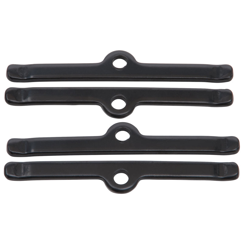 Edelbrock Vc Hold Down Tab Kit SBC 5In Long Steel Black Set of 4 Edelbrock Valve Covers