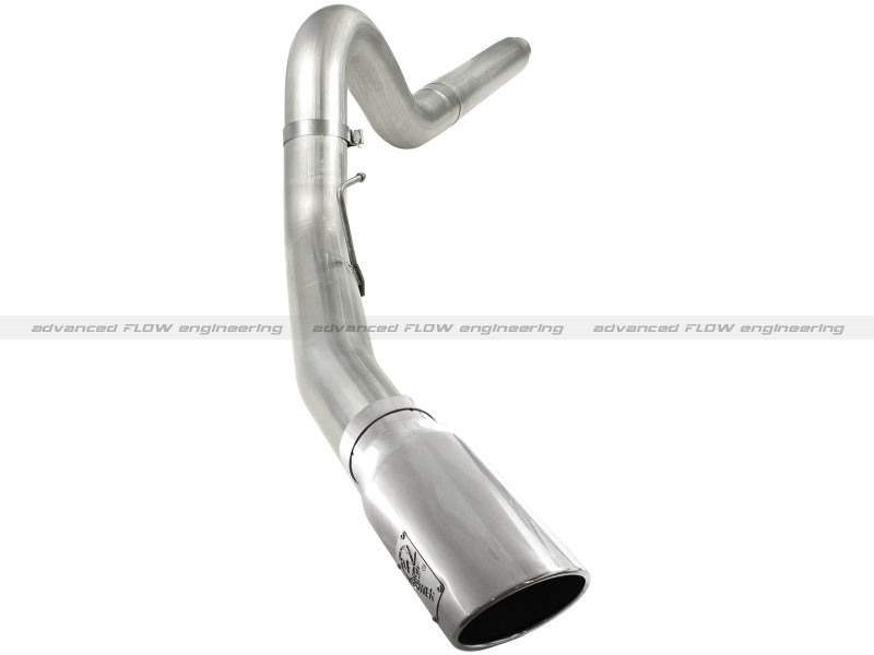 aFe MACHForce XP 5in DPF-Back Stainless Steel Exh Sys, polished tip,Ford Diesel Trucks 08-10 V8-6.4L aFe DPF Back