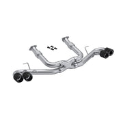 MBRP 20-23 Chevrolet Corvette C8 3in Cat Back Quad Split Rear Exit w/ Carbon Fiber Tips - T304 MBRP Axle Back