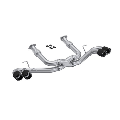 MBRP 20-23 Chevrolet Corvette C8 3in Cat Back Quad Split Rear Exit w/ Carbon Fiber Tips - T304 MBRP Axle Back