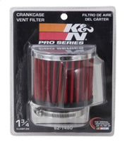 K&N 1.75in Flange ID x 3in OD x 2.5in H Chrome Finish Rubber Base Crankcase Vent Filter K&N Engineering Air Filters - Universal Fit