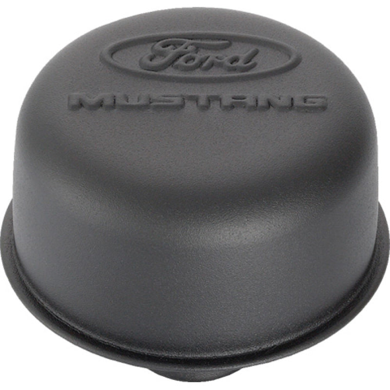 Ford Racing Black Crinkle Finish Breather Cap w/ Ford Mustang Logo Ford Racing Engine Breather Filters