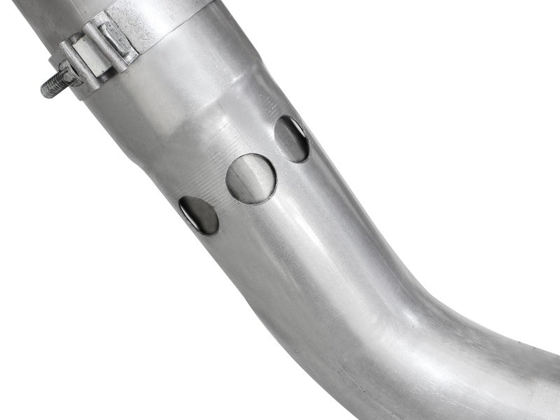 aFe Large Bore-HD 4in 409 Stainless Steel DPF-Back Exhaust w/Polished Tips 15-16 Ford Diesel Truck aFe DPF Back