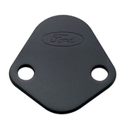 Ford Racing Fuel Pump Block Off Plate - Black Crinkle Finish w/ Ford Oval Ford Racing Block Off Plates