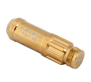 NRG 700 Series M12 X 1.25 Steel Lug Nut w/Dust Cap Cover Set 21 Pc w/Locks & Socket - Chrome Gold NRG Lug Nuts