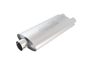 Borla Universal Center/Dual Oval 3in In/2.25in Out 19in x 4in x 9.5in Notched PRO-XS Muffler Borla Muffler