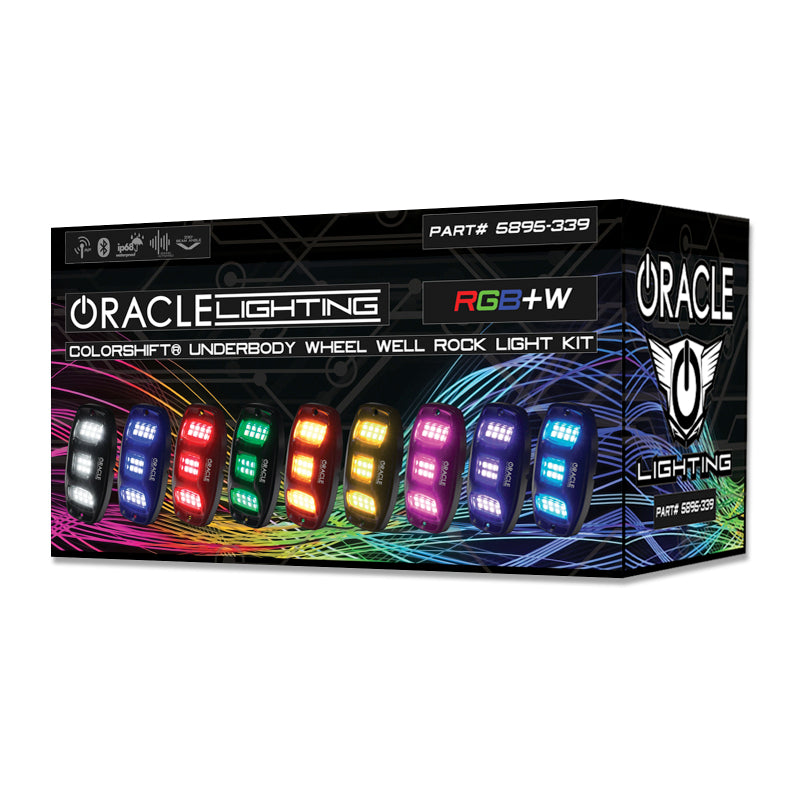 Oracle Underbody RGB+W Wheel Well Rock Light Kit - 4 PCS - ColorSHIFT ORACLE Lighting Light Bars & Cubes