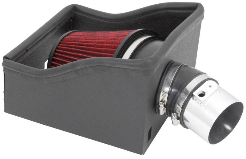 Spectre 12-14 Ford F150 V6-3.5L F/I Air Intake Kit - Polished w/Red Filter Spectre Cold Air Intakes