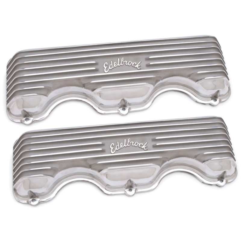 Edelbrock Valve Cover Classic Series Chevrolet W 348/409 CI V8 Polshed Edelbrock Valve Covers