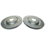 Power Stop 20-22 Lincoln Aviator Rear Drilled & Slotted Rotor (Pair) PowerStop Brake Rotors - Slot & Drilled