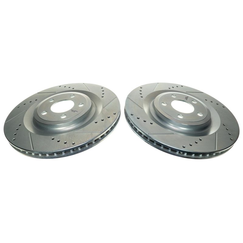 Power Stop 20-22 Lincoln Aviator Rear Drilled & Slotted Rotor (Pair) PowerStop Brake Rotors - Slot & Drilled