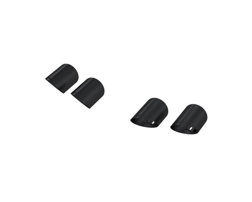 MBRP 15-24 Ford Mustang T304 SS 4in OD / 6.5in Length Quad Tip Cover Kit - Black Tip MBRP Tips