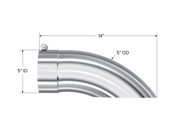 MBRP Universal Tip 5 O.D. Turn Down 5 inlet 14 length MBRP Steel Tubing