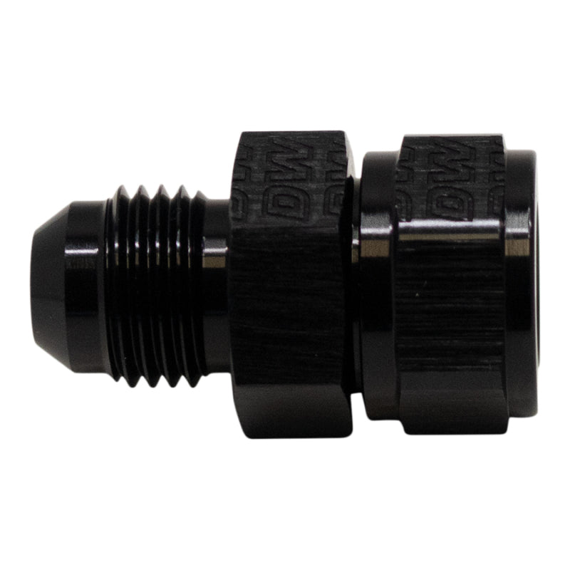 DeatschWerks 6AN Male Flare to Fuel Pump Outlet Barb Adapter - Anodized Matte Black DeatschWerks Fittings