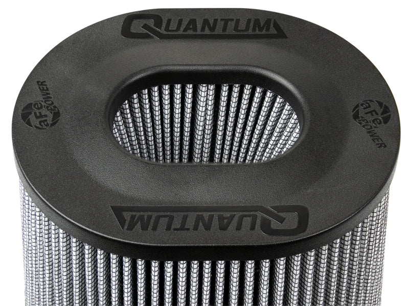 aFe QUANTUM Intake Rplcmnt Air Filter (5-1/2x4-1/4)IN F x(8-1/2x7-1/4)IN B x(5-3/4x4-1/2)IN T x9IN H aFe Air Filters - Universal Fit