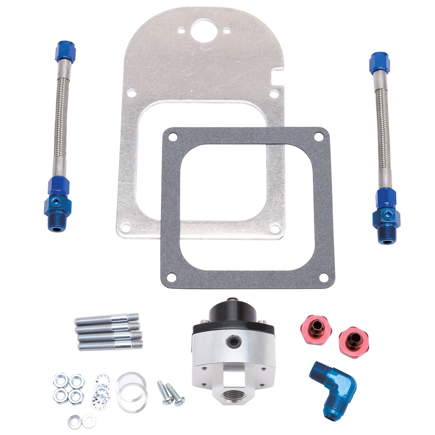 Fuel Pressure Regulator Kit - Single Regulator, Dual Outlet, 4500 Flange EDELBROCK Autoparts