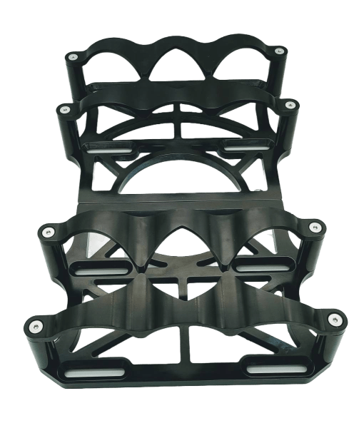 Granatelli Motor Sports (2) 6 Volt OPTIMA Battery Tray SET Black GMS