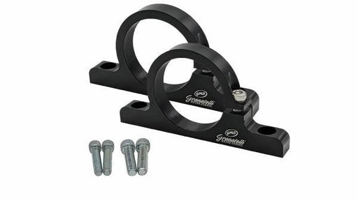 Granatelli Motor Sports 2.00" (50mm) Aluminum Fuel Filter Mounting Brackets Black GMS