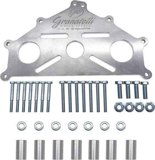 Granatelli Motor Sports Engine Stand Adapter Plate, Billet Aluminum, Chevrolet. SBC, BBC, LT, LS & Duramax GMS