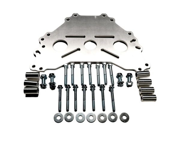 Granatelli Motor Sports Engine Stand Adapter Plate, Billet Aluminum, for Ford, SBF, BBF & Mod Motor Blocks. BOSS Blocks, Cleveland, Windsor Family, 385 Series & Modified Series. GMS