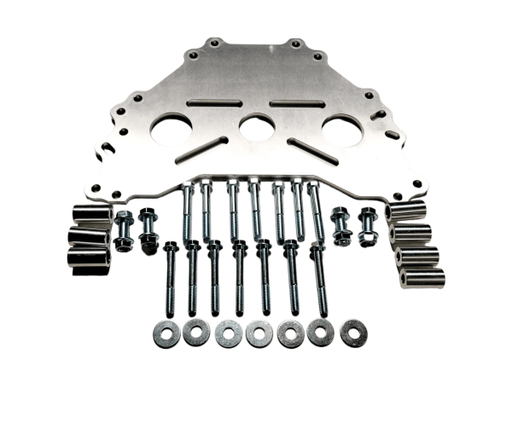 Granatelli Motor Sports Engine Stand Adapter Plate, Billet Aluminum, for Ford, SBF, BBF & Mod Motor Blocks. BOSS Blocks, Cleveland, Windsor Family, 385 Series & Modified Series. GMS