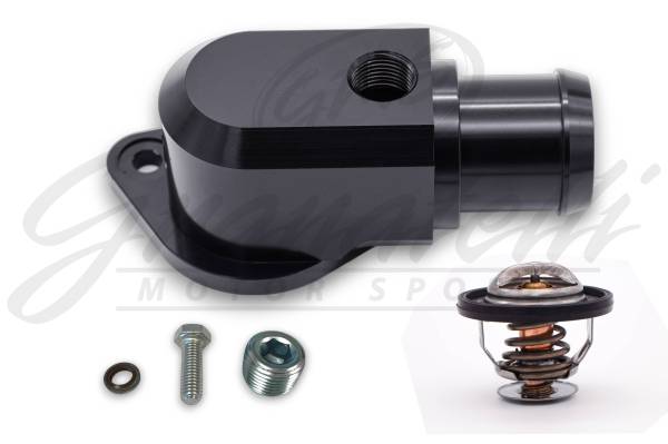 Granatelli Motor SportsÊBlack Billet Thermostat Housing with Thermostat 430180B GMS