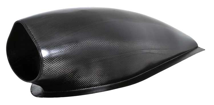K&N Custom Racing Assembly Carbon Fiber 4in Air Box w/o Base - Large K&N Engineering Air Intake Components