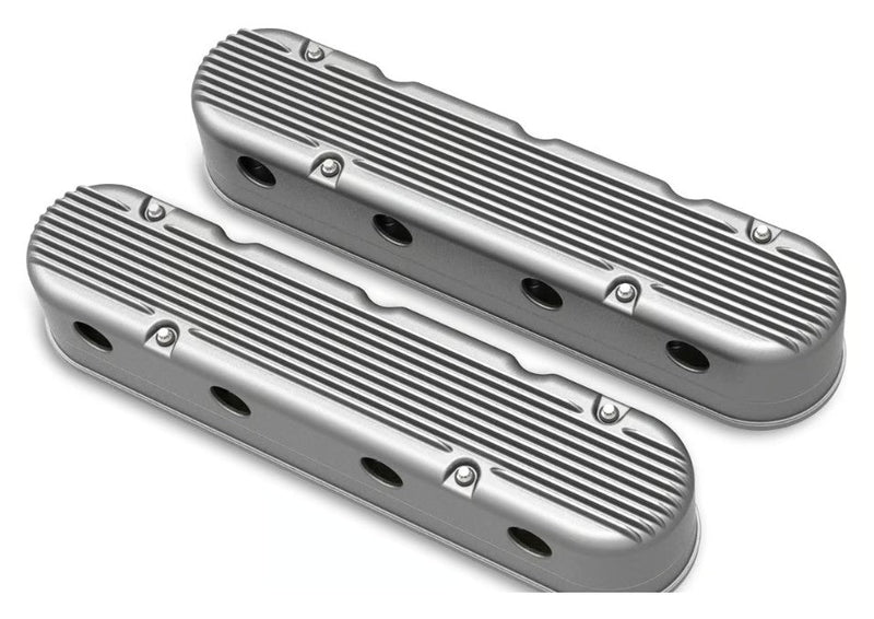 Holley Chevrolet 2-Piece "Chevrolet" Script Valve Cover - Gen III/IV LS - Polished Holley Autoparts