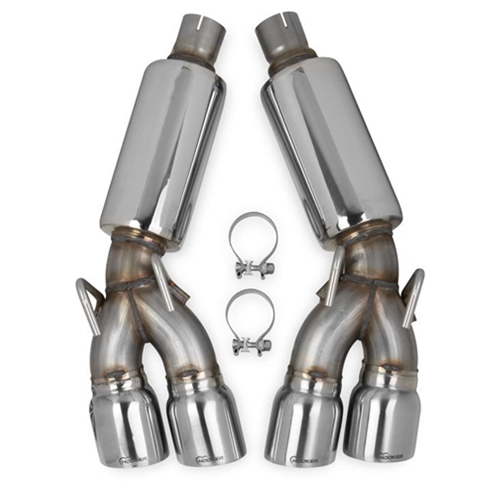 Hooker Camaro SS 3" Axle-Back Exhaust Kit 2012-2014 6.2L V8 304SS with Muffler - QUAD TIP 70401304-RHKR