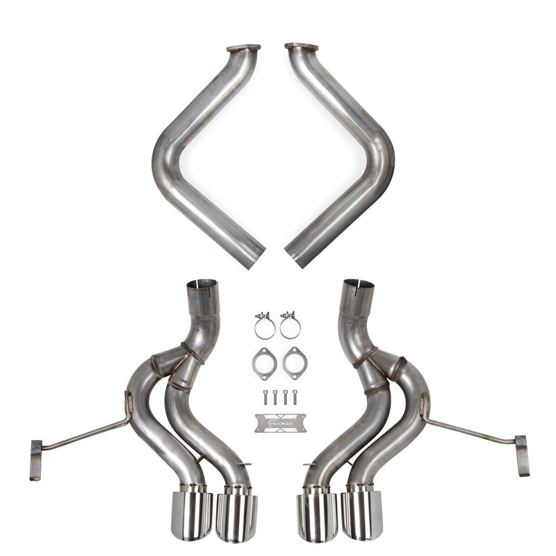 HOOKER BLACKHEART AXLE-BACK EXHAUST SYSTEM 1997-2004 C5 Corvette 5.7L 304SS 3 inch Axle-Back Exhaust System without Mufflers 70401344-RHKR - DSP PERFORMANCE MOTORSPORTS