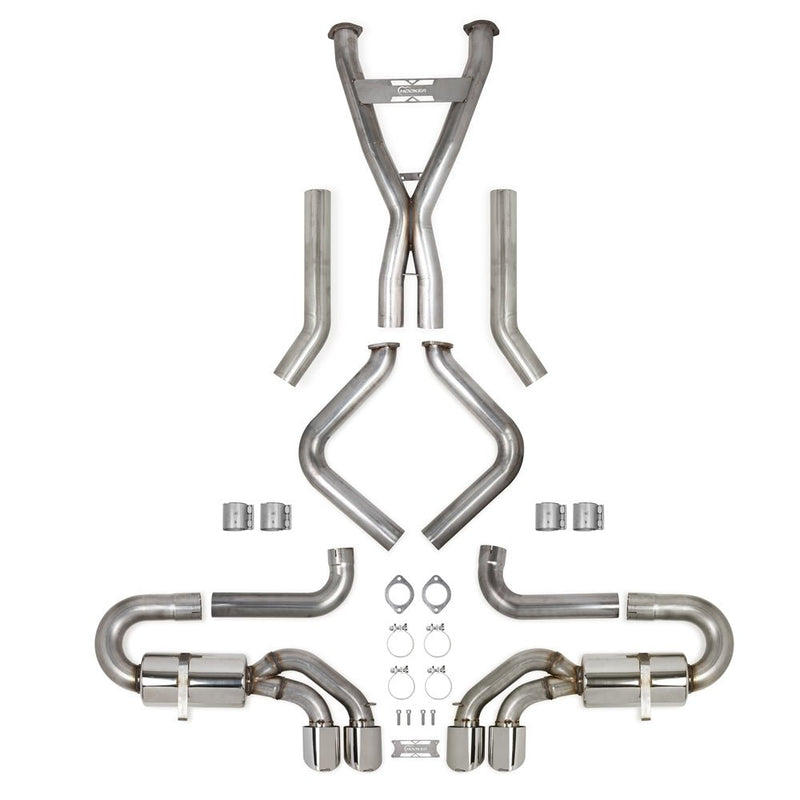 HOOKER BLACKHEART HEADER BACK EX 1997-2004 C5 Corvette 5.7L 304SS 3 inch Header-Back Exhaust System with Mufflers Aggressive to moderate 705013147RHKR CAT-BACK