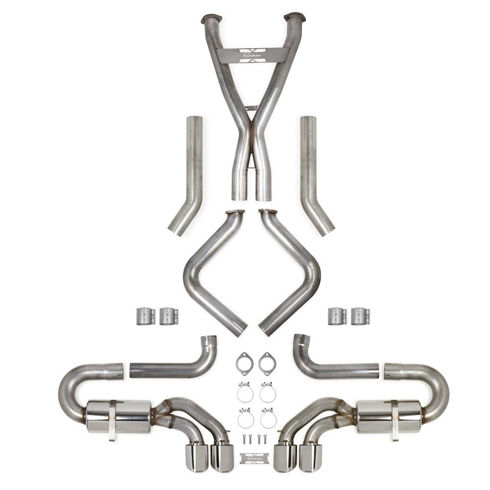 HOOKER BLACKHEART HEADER BACK EX 1997-2004 C5 Corvette 5.7L 304SS 3 inch Header-Back Exhaust System with Mufflers Aggressive to moderate 705013147RHKR
