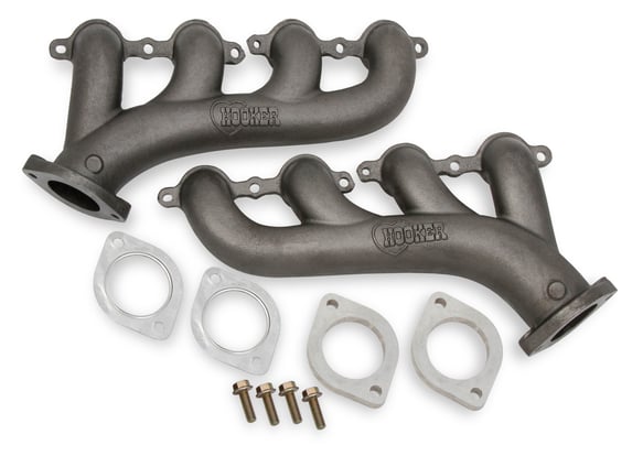 Hooker BlackHeart LS Swap Exhaust Manifolds - Natural Cast Finish 2