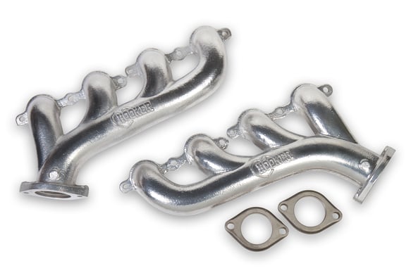 Hooker BlackHeart LS Swap Exhaust Manifolds - Silver Ceramic Finish 2