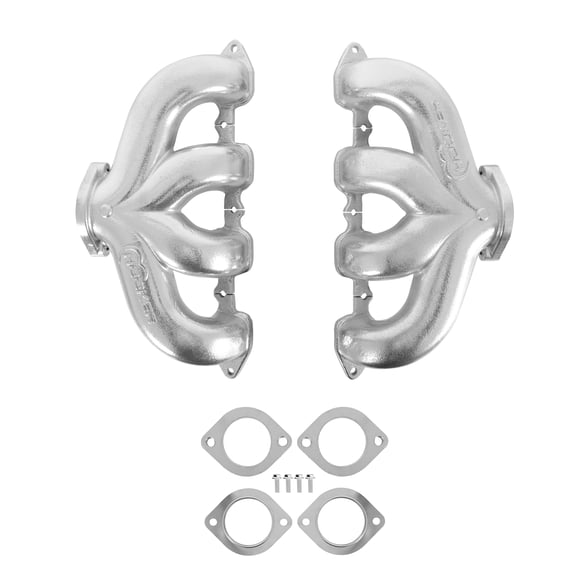 Hooker BlackHeart LT Swap Exhaust Manifolds - Center Dump - Silver Ceramic3