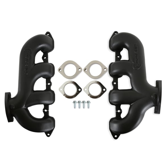 Hooker BlackHeart LT Swap Exhaust Manifolds - Rear Dump - Black 1