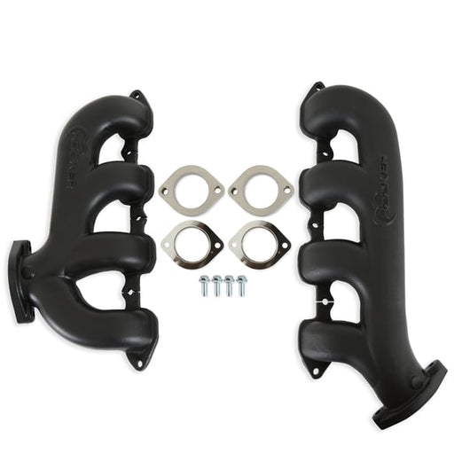 Hooker BlackHeart LT Swap Exhaust Manifolds - Rear Dump SBC Exit - Black HOOKER