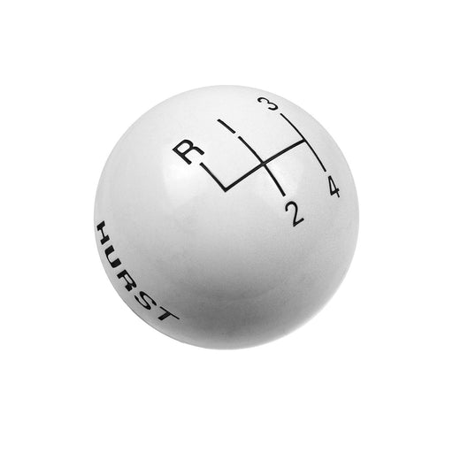 Hurst Shift Knob - 4-Speed Pattern - White HURST Autoparts