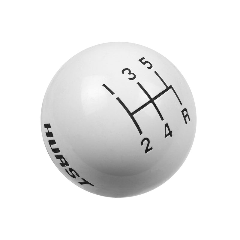 Hurst Shift Knob - 5-Speed White Pattern for Enhanced Driving Experience HURST Autoparts
