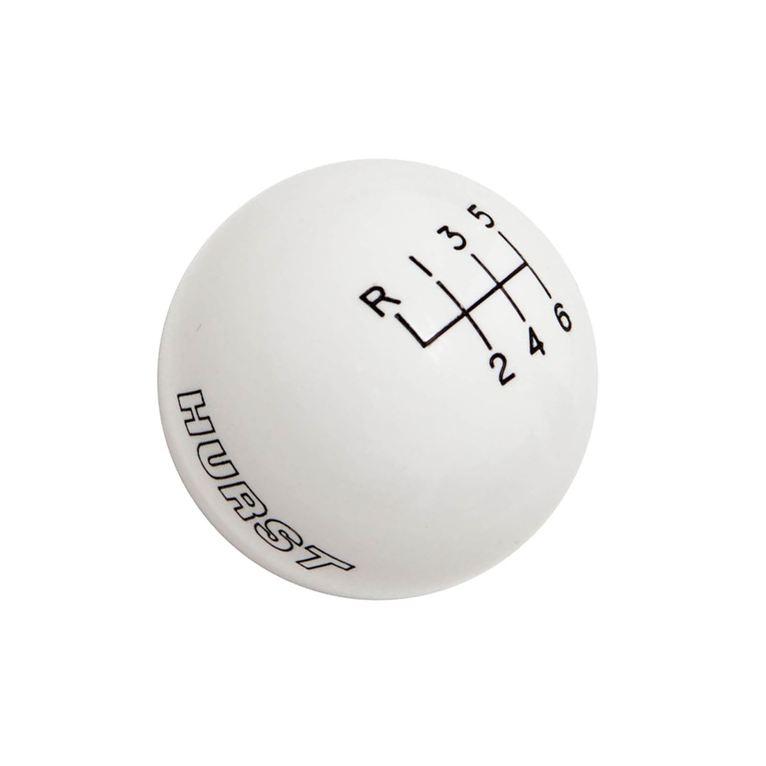 Hurst Shift Knob - 6-Speed - White - Ford
