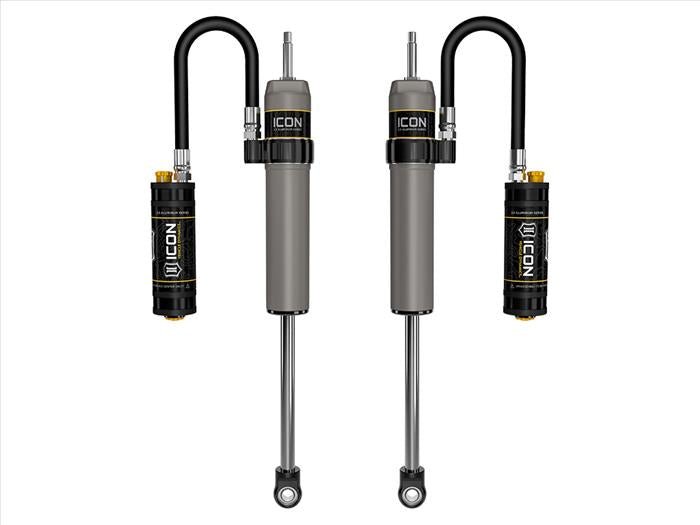 ICON 1996-2002 Toyota 4Runner, 0-2" Lift, Rear, V.S. 2.5 Aluminum Series Shock Absorbers, Remote Reservoir w/ CDCV, Pair