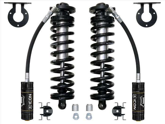 ICON 2005-2023 Ford F-250/F-350 Super Duty 4WD, 2.5-3Ó Lift, V.S. 2.5 Series Coilover Conversion Kit, Remote Reservoir, w/ Caster Cams