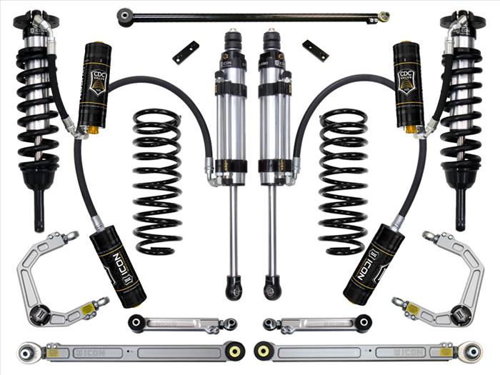 ICON 2010-2024 Toyota 4Runner/2010-2014 Toyota FJ Cruiser, 0-3.5" Lift Stage 8 Suspension System, Billet UCA ICONVEHICLE Autoparts