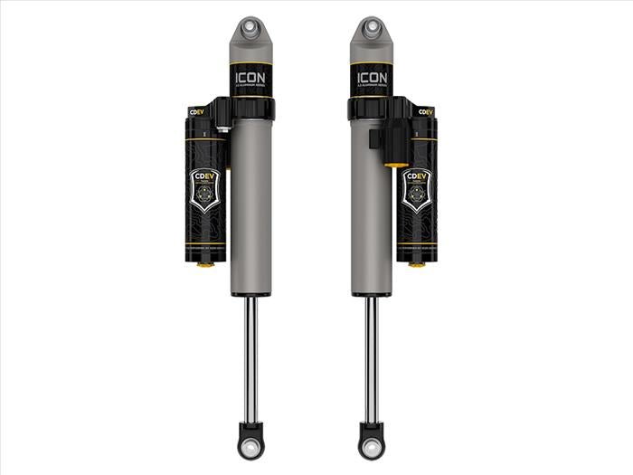 ICON 2021-2024 Ford F-150 4WD/F-150 Tremor, 0-2" Lift, Rear, V.S. 2.5 Aluminum Series Shock Absorbers, Piggyback Reservoir w/ CDEV, Pair ICONVEHICLE Autoparts