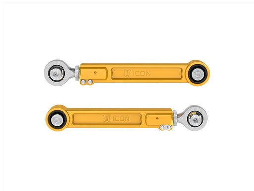 ICON 2022-2024 Toyota Tundra/2023-2024 Toyota Sequoia/2024 Toyota Tacoma/2024 Toyota Land Cruiser 250 Series/2024 Lexus GX550, Rear Billet Upper Link Kit, Gold Anodizing ICONVEHICLE Autoparts