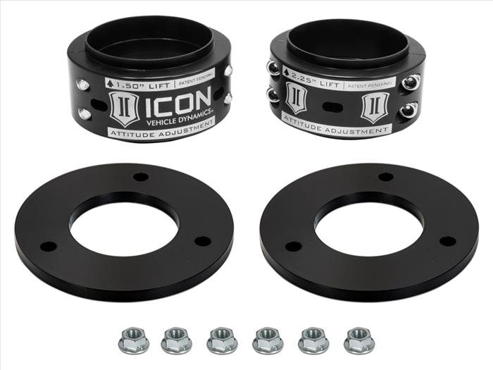 ICON Alloys 17-20 Ford Raptor .5-2.25" Lift Adjustment Collar Front Leveling Kit ICONVEHICLE Autoparts