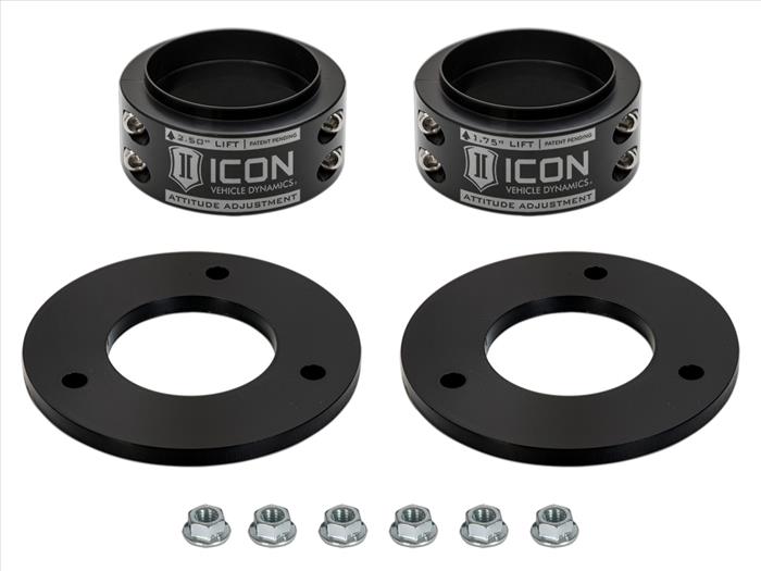 ICON Alloys 21-23 Ford Raptor .5-2.5" Lift Adjustment Collar Front Leveling Kit ICONVEHICLE Autoparts