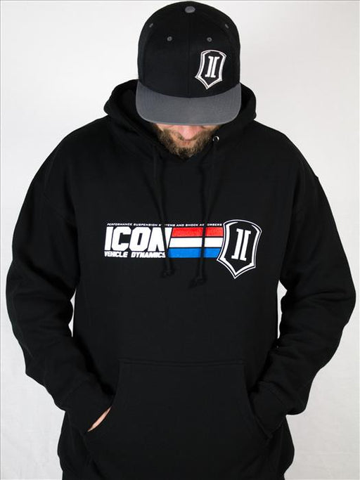 ICON GI-Logo Hoodie Ð Black, Large ICONVEHICLE Autoparts