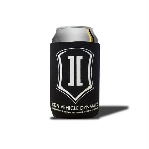 ICON Koozie, Black w/Shield Logo ICONVEHICLE Autoparts